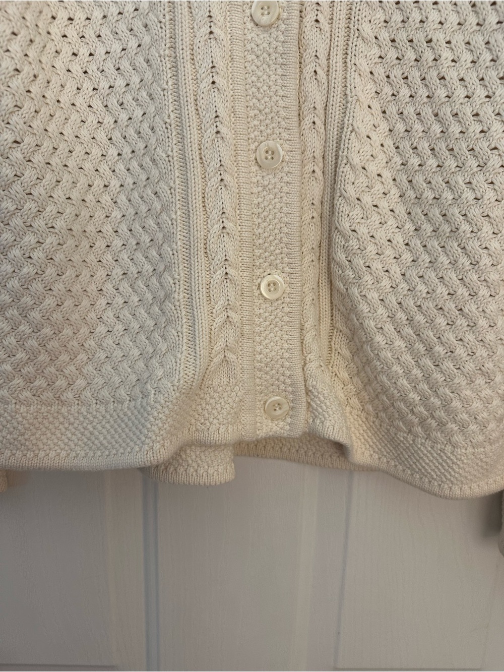 L.L.Bean Women's Signature Cotton Fisherman Sweater Size Large - Picture 2 of 9